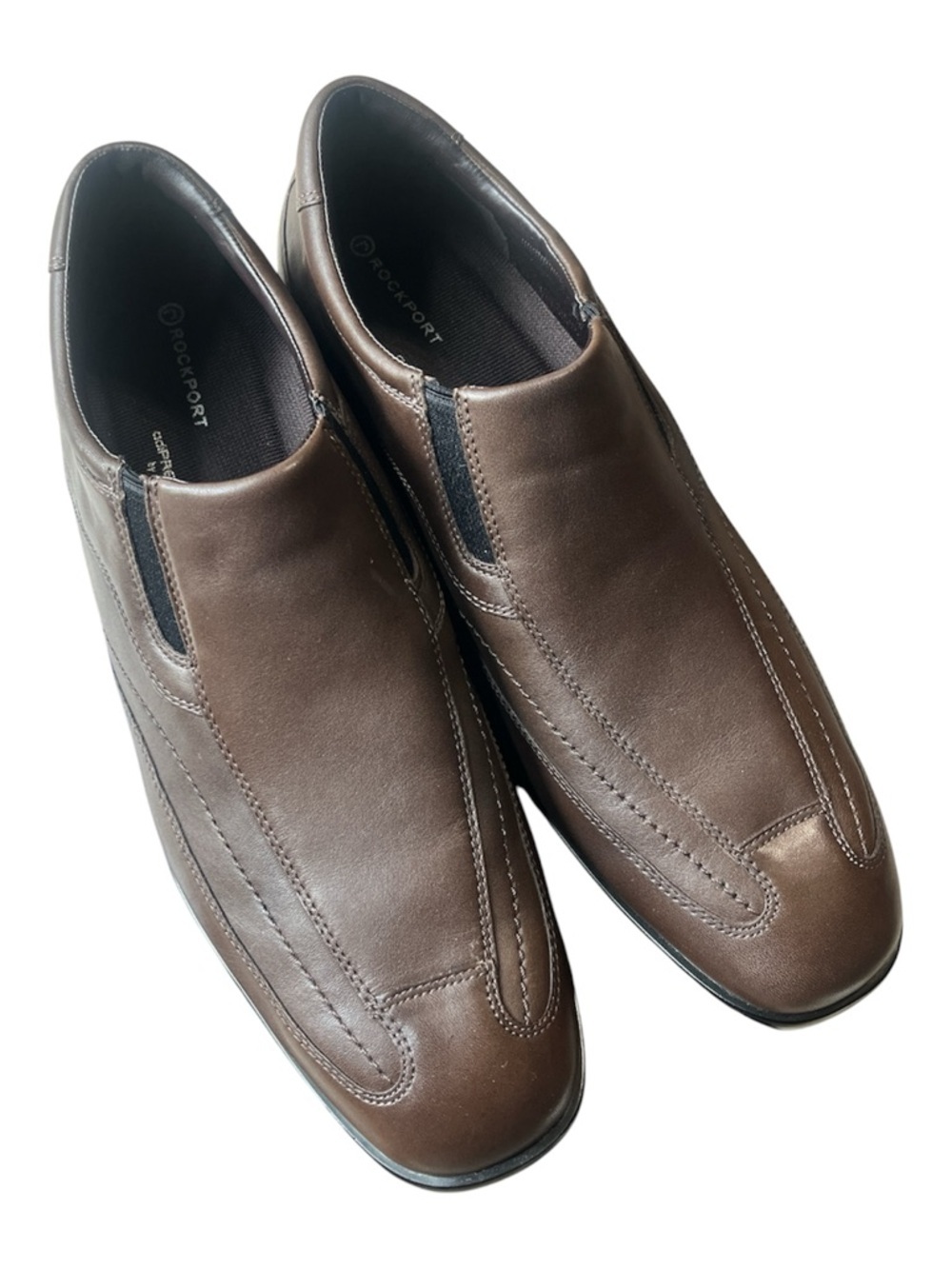 Rockport adiPRENE by adidas Brown Slip-On Leather shoes 👞 🆕 without 📦